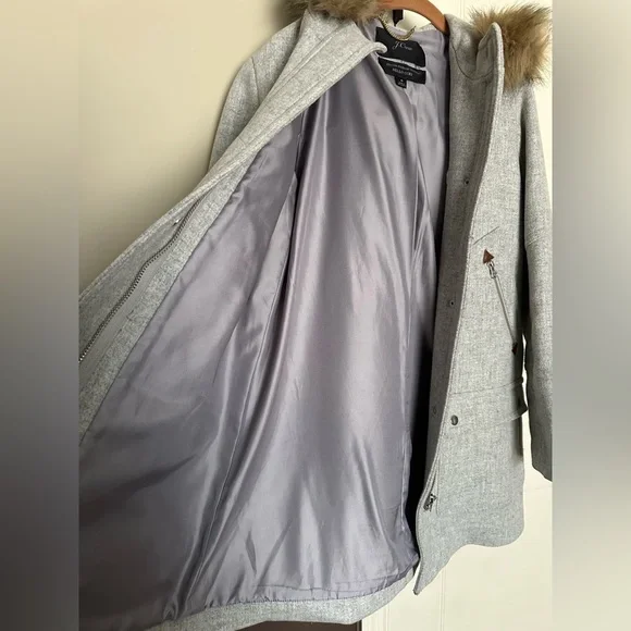 Jcrew Stadium Nello Gori Coat with faux fur hood - Picture 5 of 12